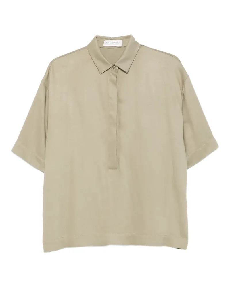FRANKIE Shop Fließendes Eda Poloshirt - Grün Grün