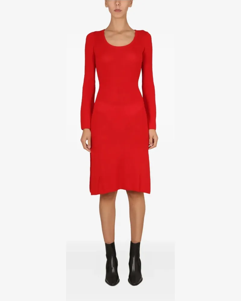 Baum und Pferdgarten long-sleeve side-slit midi dress - Rot Rot
