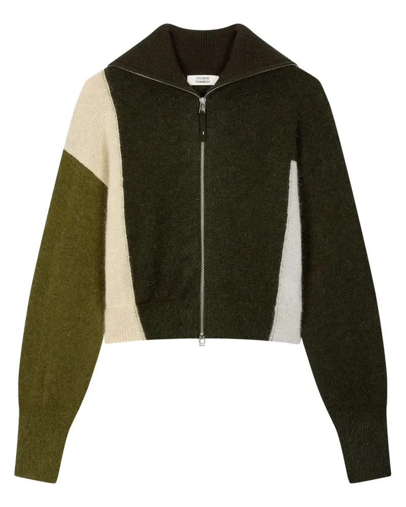 STUDIO TOMBOY Cardigan mit Reißverschluss - Grün Grün
