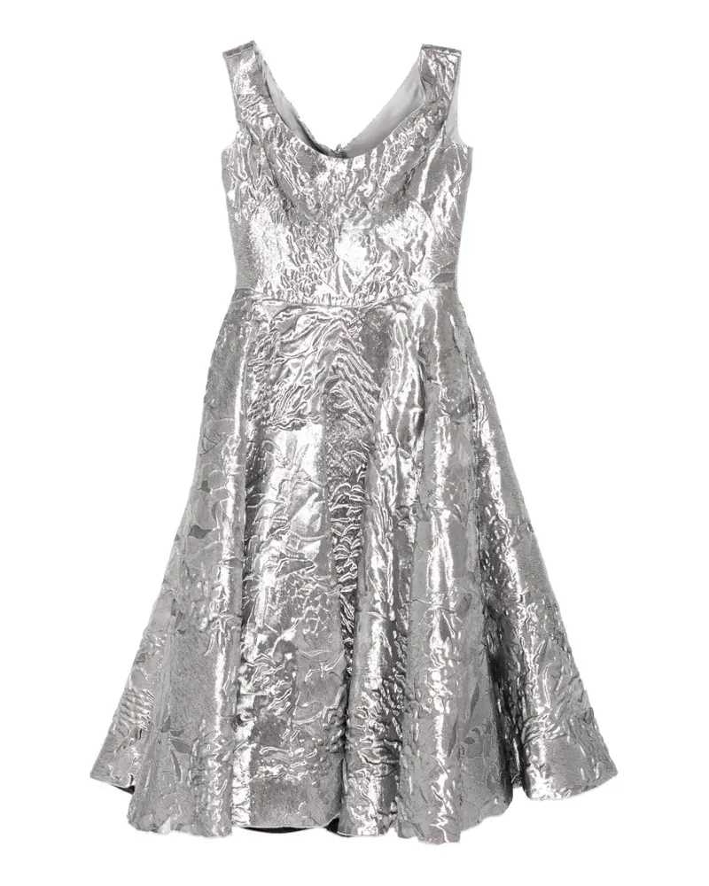 Isabel Sanchís Kleid mit Blumenmuster - Silber Silber