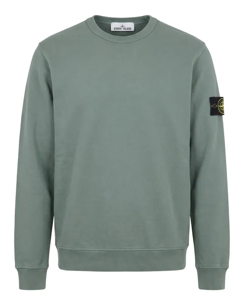 Stone Island Sweatshirt mit Kompass-Patch - Grün Grün