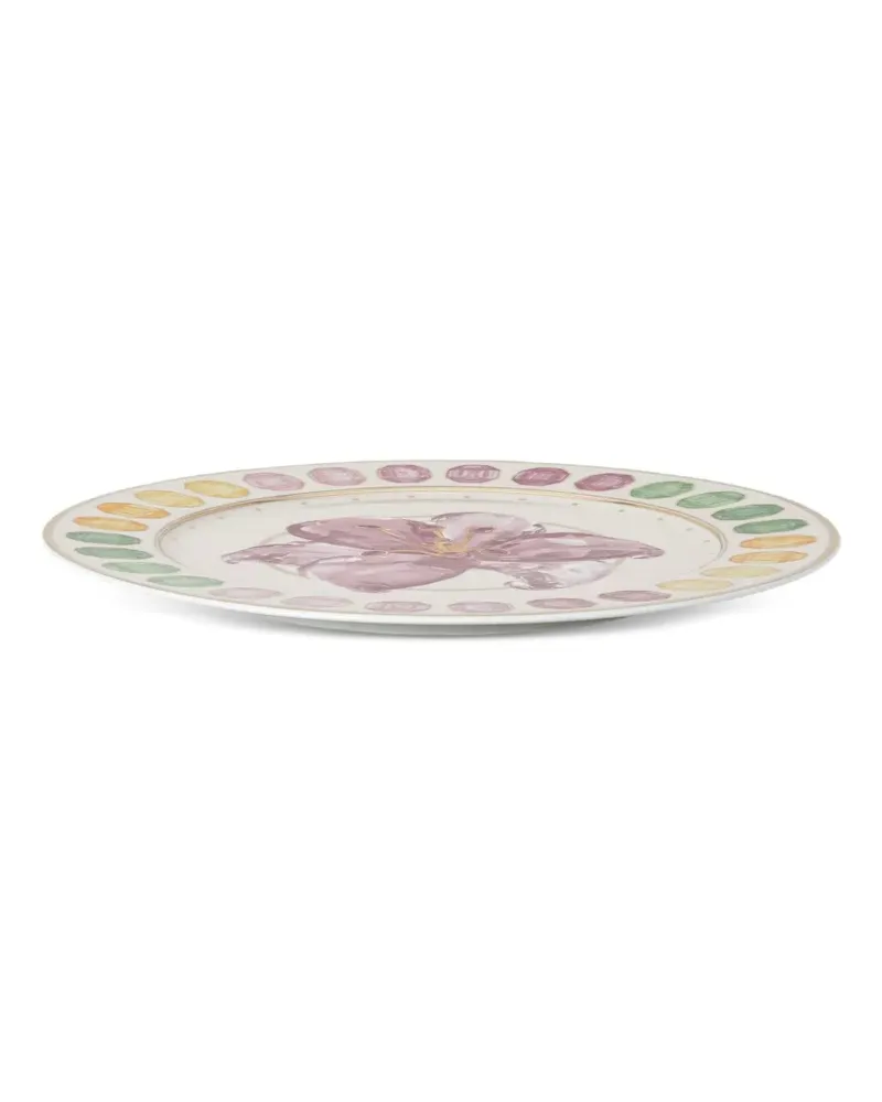Swarovski x Rosenthal Idyllia Teller mit Lilien-Print (33,1cm) - Nude Nude
