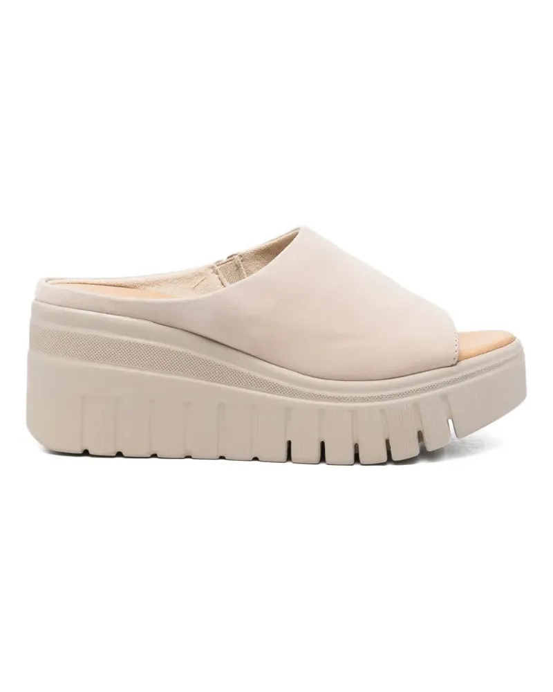 Tamaris wedge-heel slip-on sandals - Nude Nude