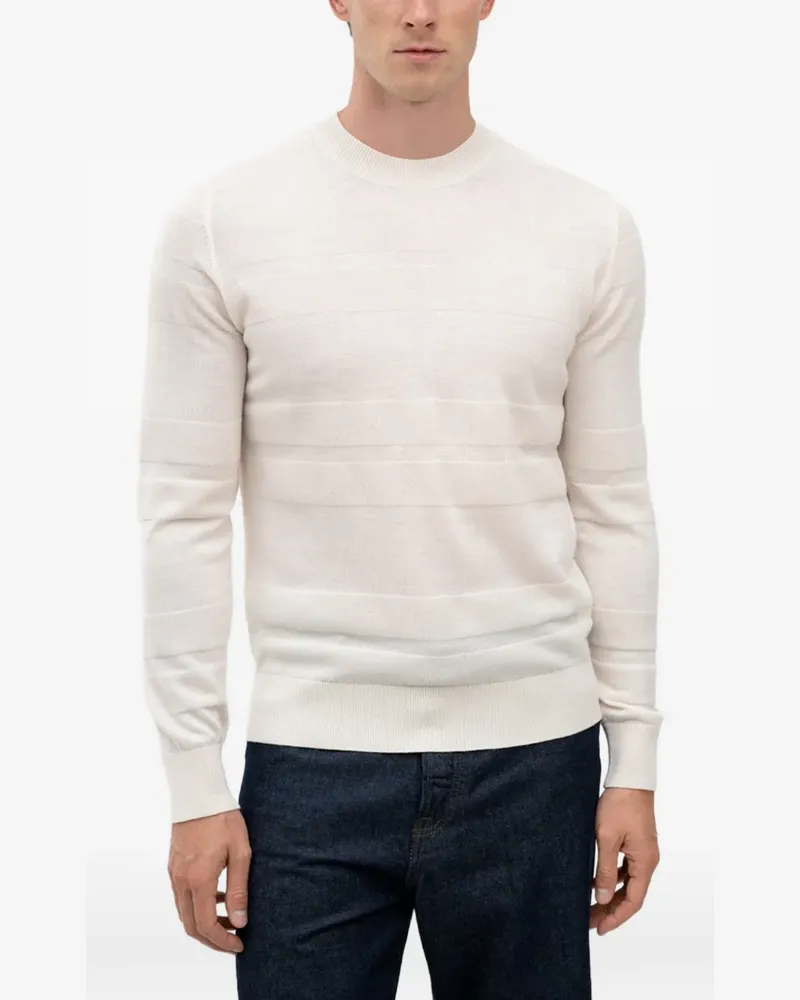 HUGO BOSS textured-knit sweater - Nude Nude