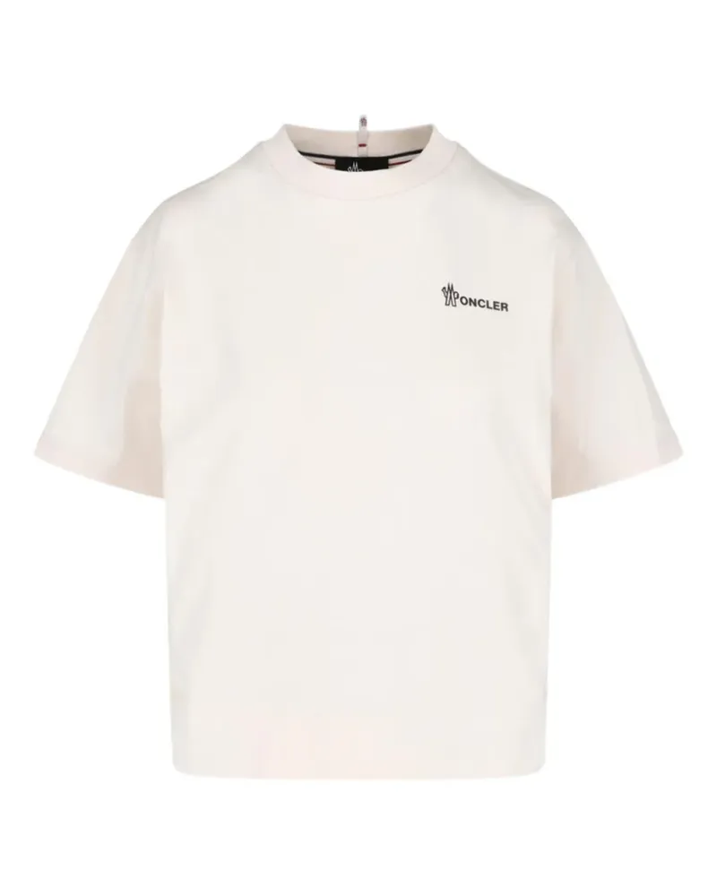 Moncler logo-print patch-detail T-shirt - Weiß Weiß