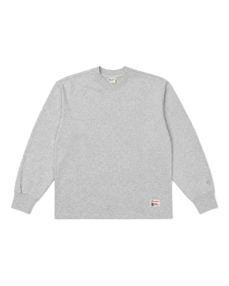 Champion V-neck logo-patch sweatshirt - Grau Grau
