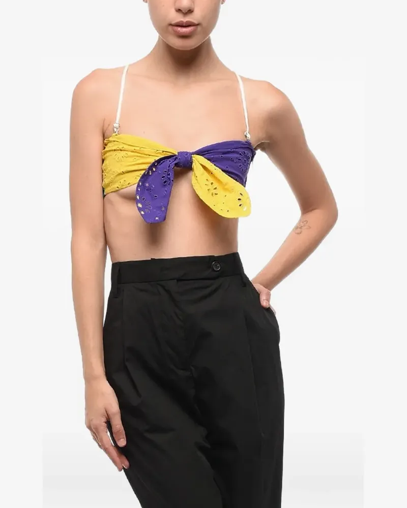 Dsquared2 Sangallo color-block bra top - Gelb Gelb
