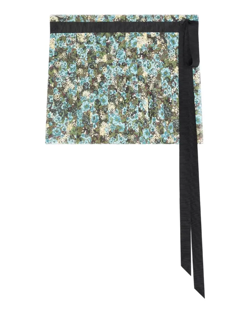 Dries van Noten Gewickelter Faltenrock - Blau Blau