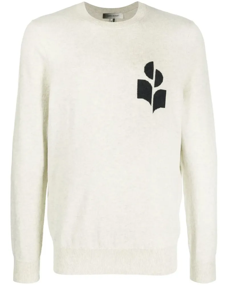 Isabel Marant Evans Pullover mit Logo-Intarsie - Grau Grau