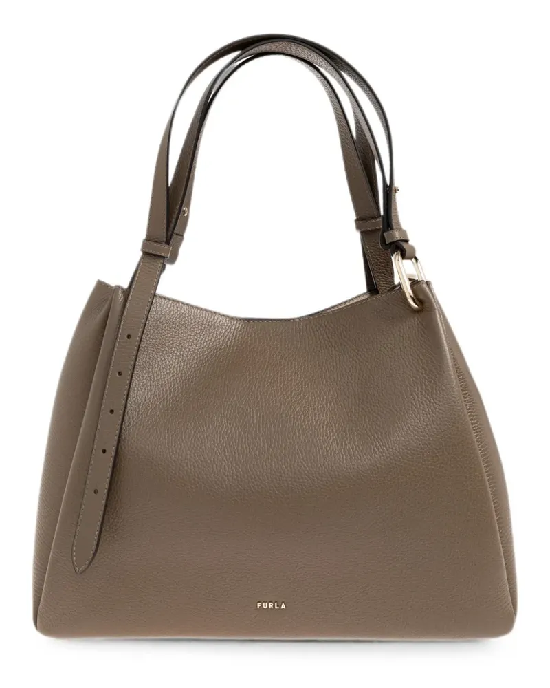 Furla Nuvola Tote Bag aus gekörntem Leder - Braun Braun
