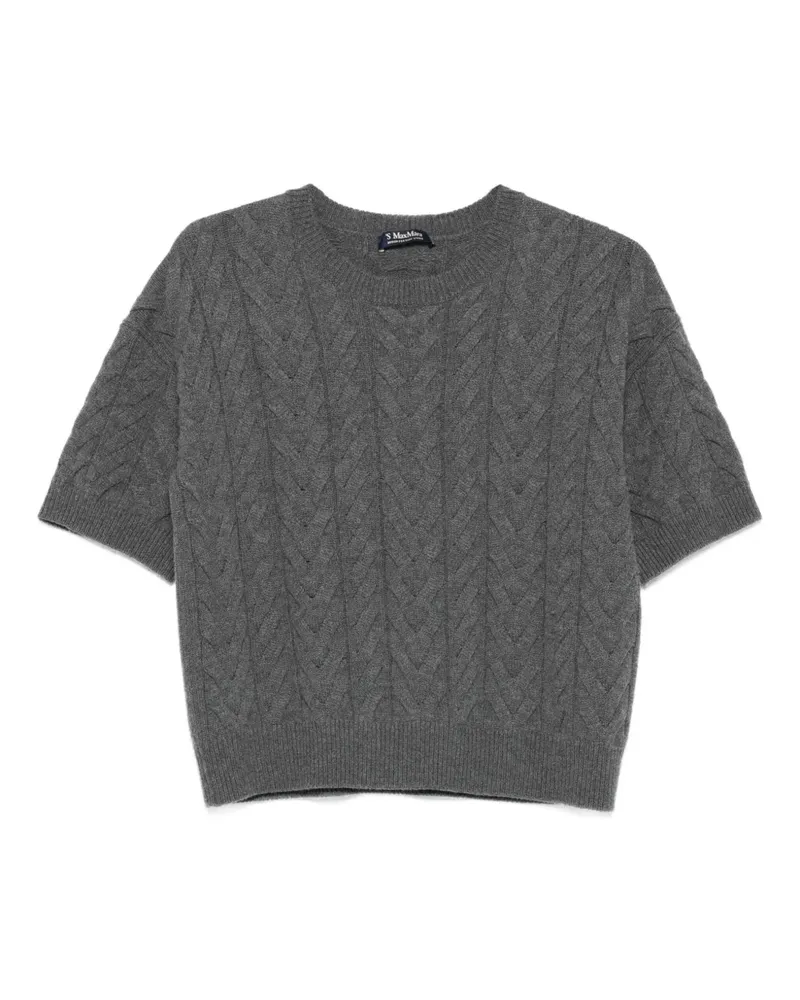 Max Mara Max Mara Oberteil mit Zopfmuster - Grau Grau