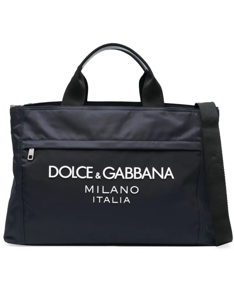 Dolce & Gabbana Reisetasche mit Logo - Blau Blau