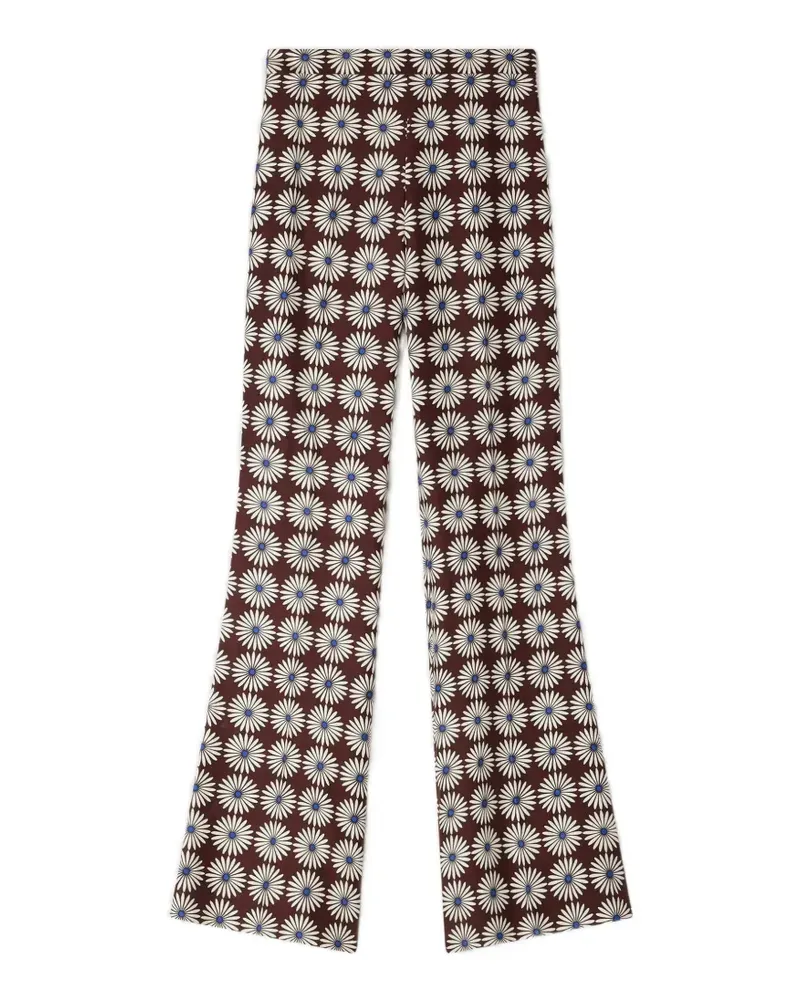 Sandro Palazzohose mit Blumen-Print - Braun Braun