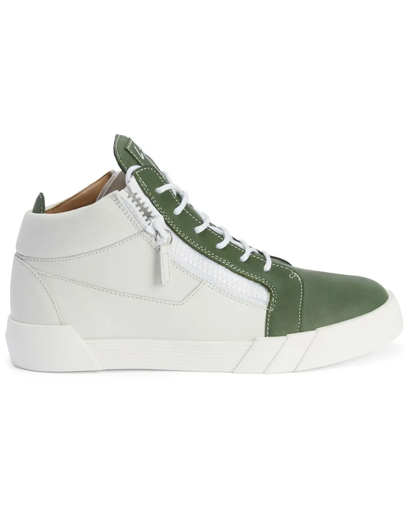 Giuseppe Zanotti High-Top-Sneakers mit Reißverschluss Weiß