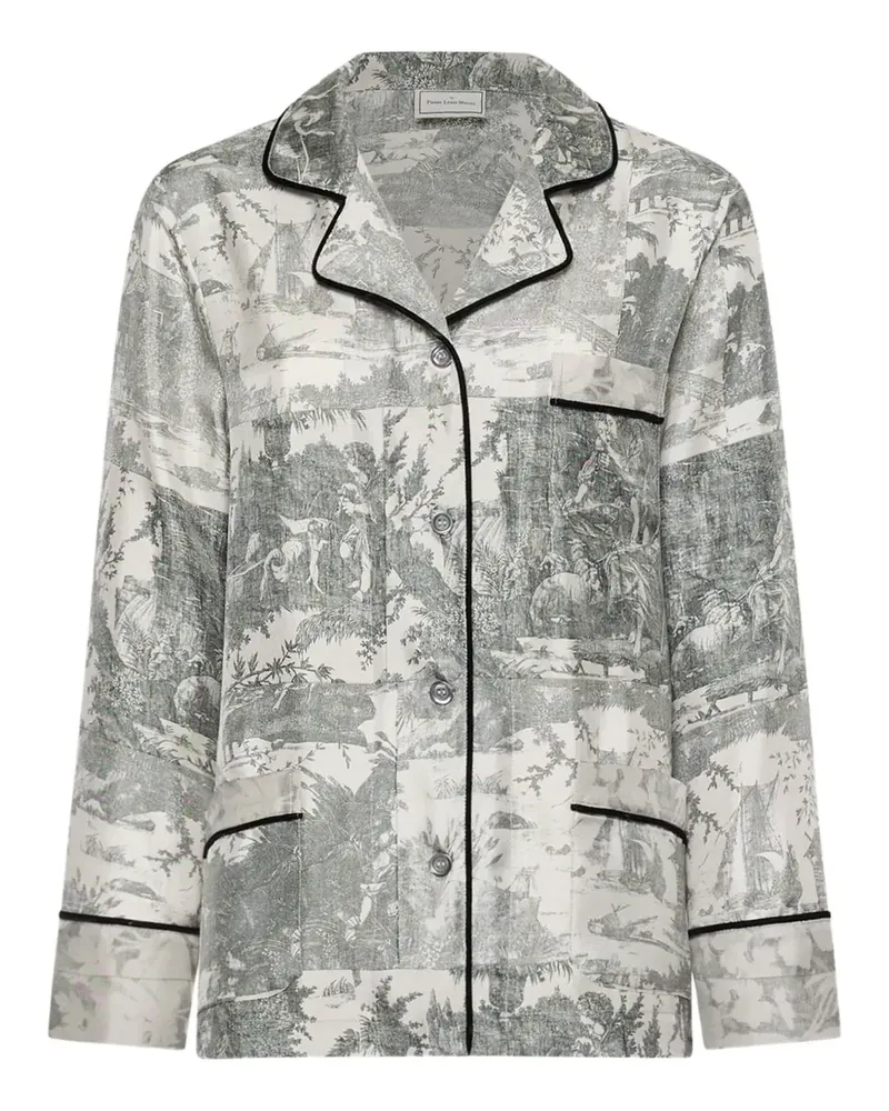 Pierre-Louis Mascia landscape-print shirt - Grau Grau