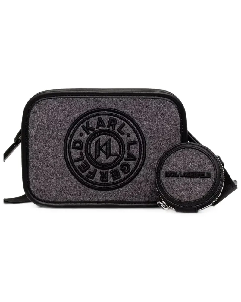Karl Lagerfeld Gürteltasche mit Logo-Patch - Grau Grau