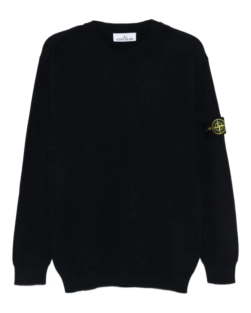 Stone Island ribbed patch sweater - Blau Blau