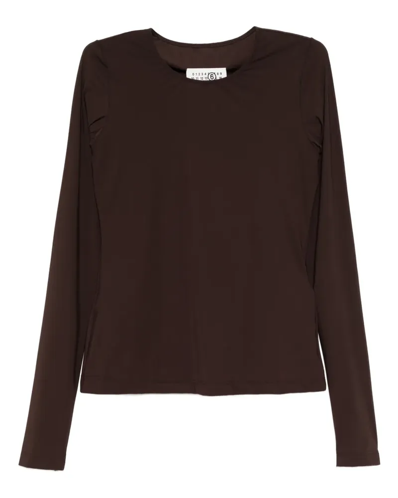 Maison Margiela Schmales T-Shirt - Braun Braun