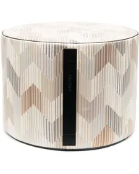 Missoni Home Runder Hocker mit Zickzackmuster Nude