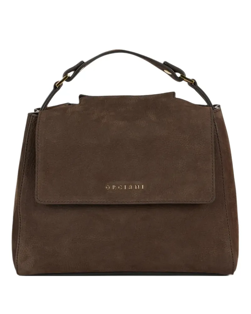 Orciani Handtasche mit Logo - Braun Braun
