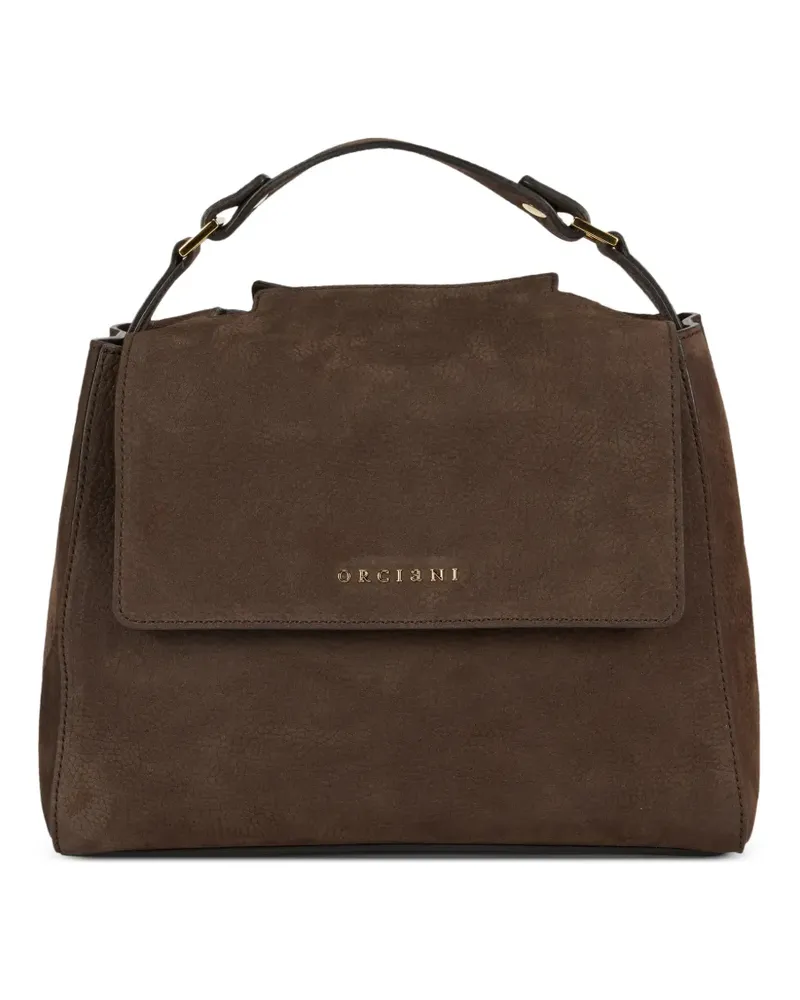 Orciani Handtasche mit Logo - Braun Braun