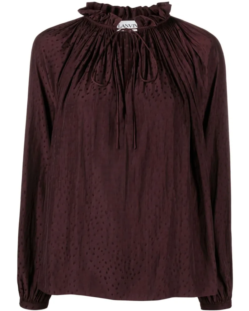 Lanvin Bluse mit Rüschendetail - Braun Braun