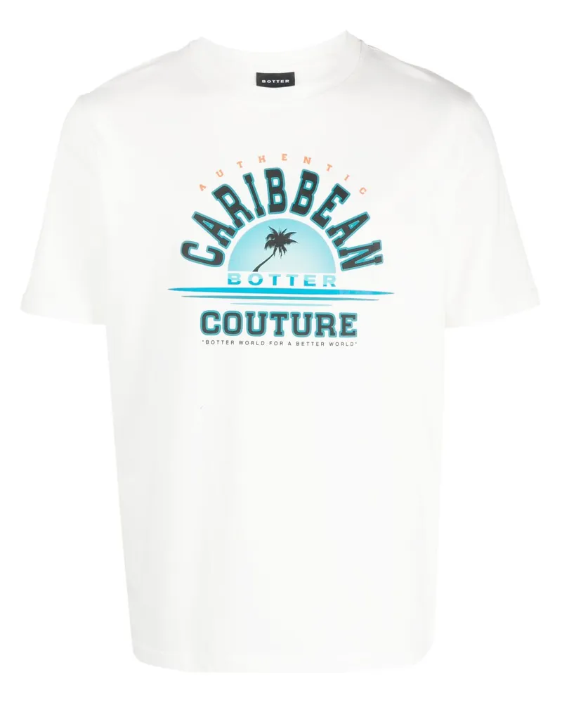 BOTTER T-Shirt mit grafischem Print - Weiß Weiß