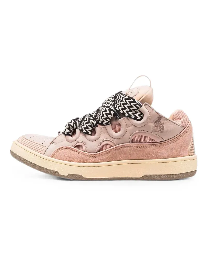 Lanvin Curb leather sneakers - Rosa Rosa