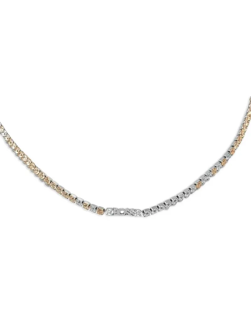 HUGO BOSS Halskette mit Kristallen - Silber Silber