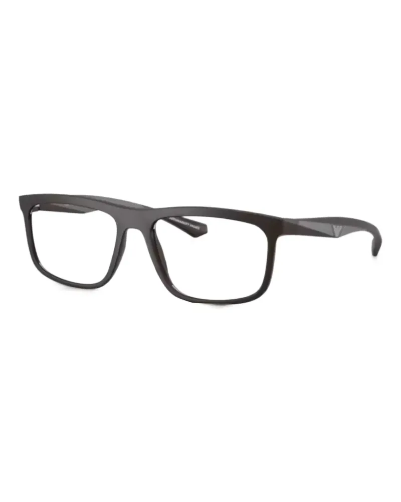 Emporio Armani Eckige 0EA3246 Brille mit Logo - Braun Braun