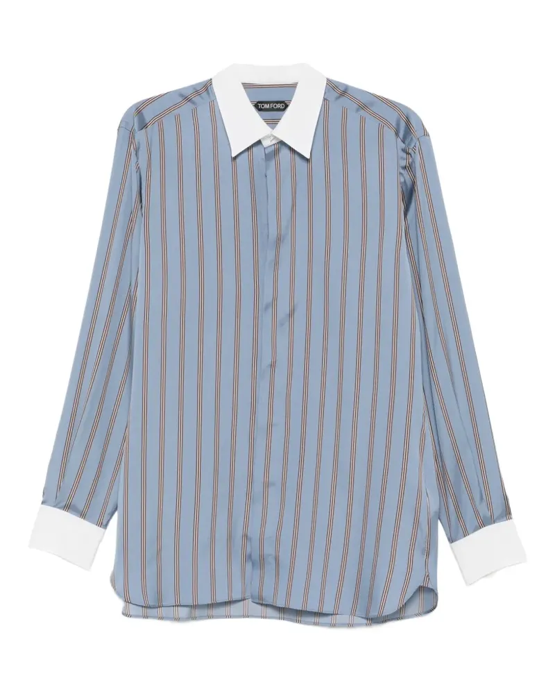 Tom Ford Gestreiftes Hemd - Blau Blau