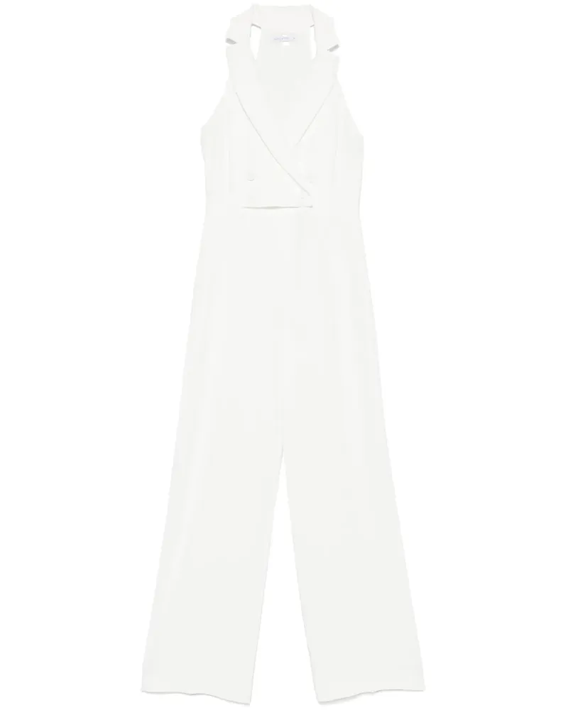 Patrizia Pepe Doppelreihiger Jumpsuit aus Krepp - Weiß Weiß