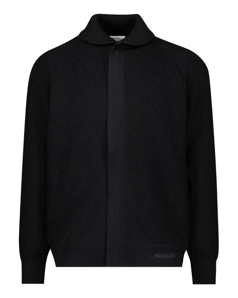 Premiata ribbed-knit merino-wool jacket - Schwarz Schwarz