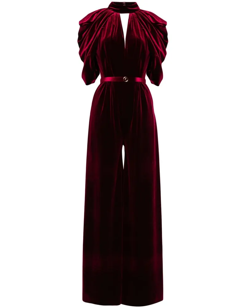 Saiid Kobeisy Jumpsuit aus Samt - Rot Rot