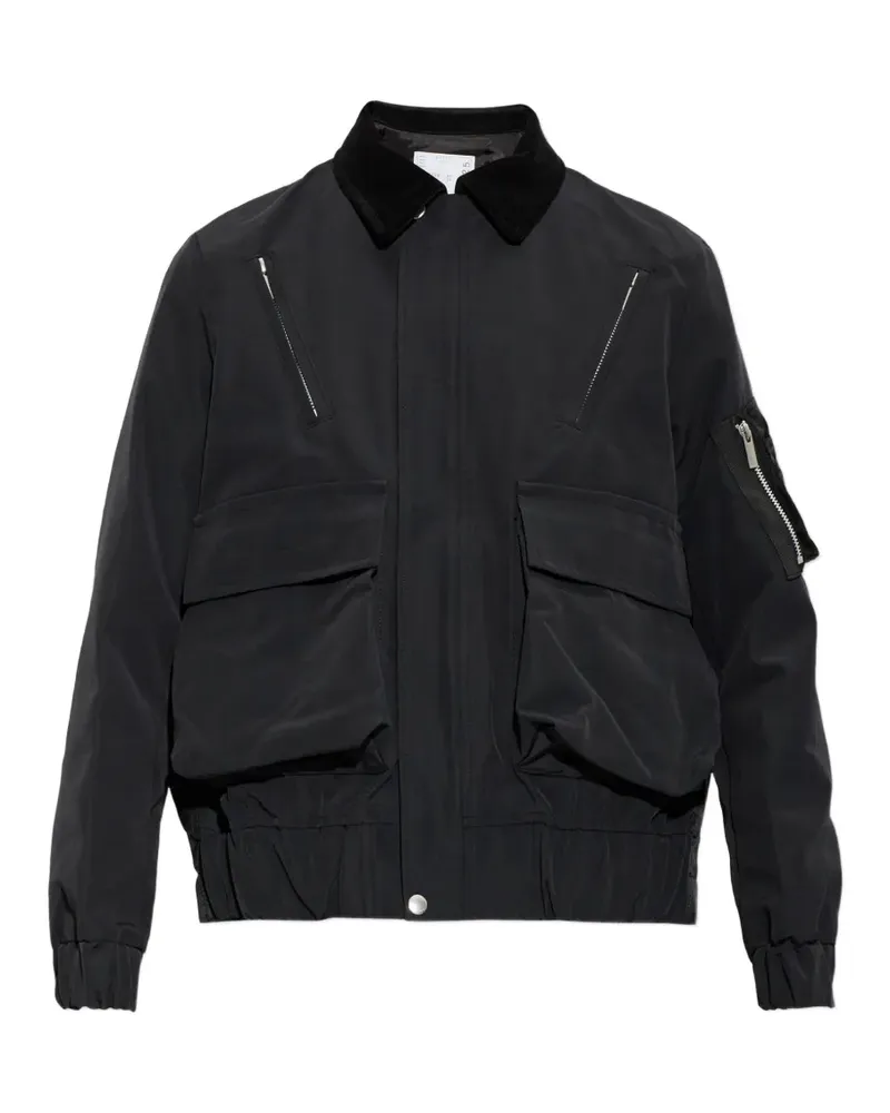 Sacai Jacke mit Klappentasche - Schwarz Schwarz