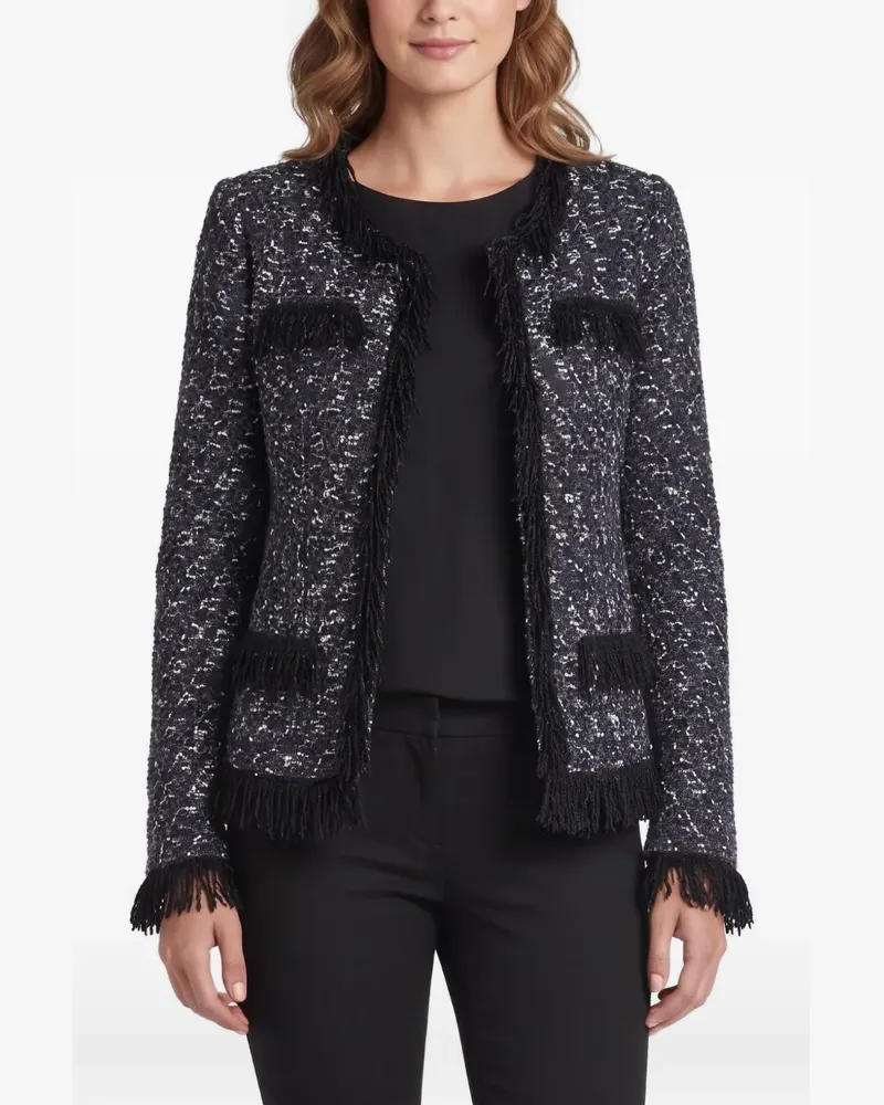 Maje Jacke mit Fransen - Blau Blau