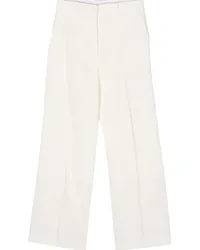 Lanvin Halbhohe Straight-Leg-Hose Weiß