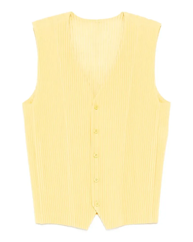 Issey Miyake pleated vest - Gelb Gelb