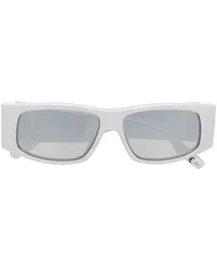 Balenciaga LED Sonnenbrille mit eckigem Gestell Silber