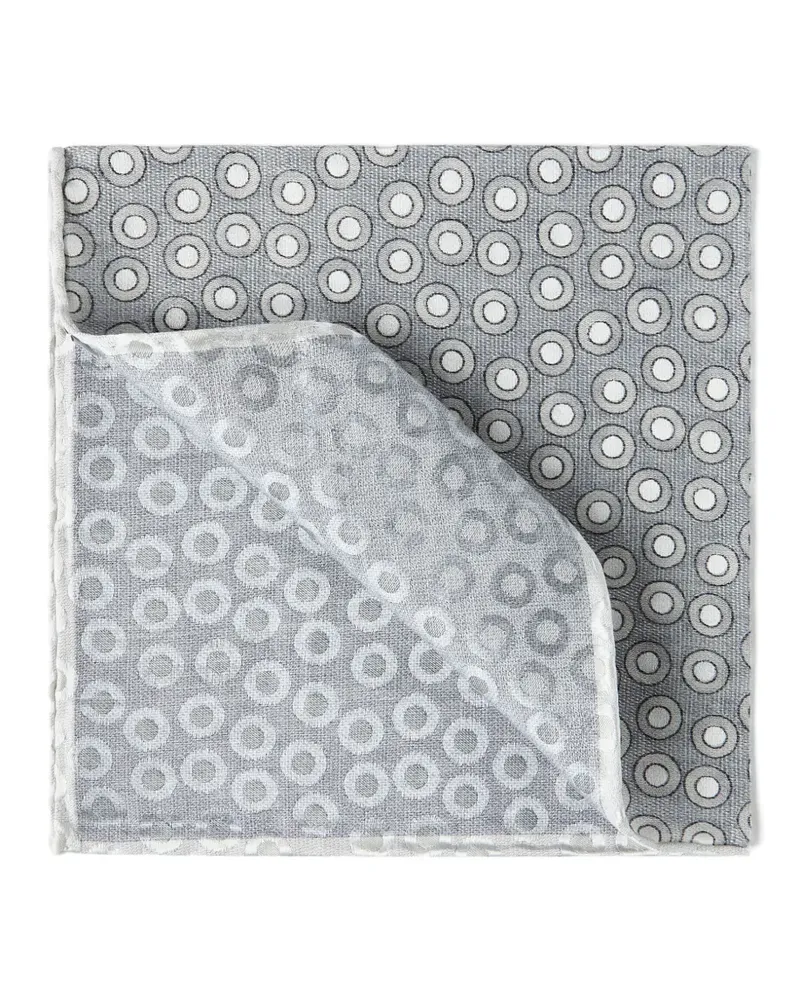 Brunello Cucinelli polka-dot silk pocket square - Grau Grau