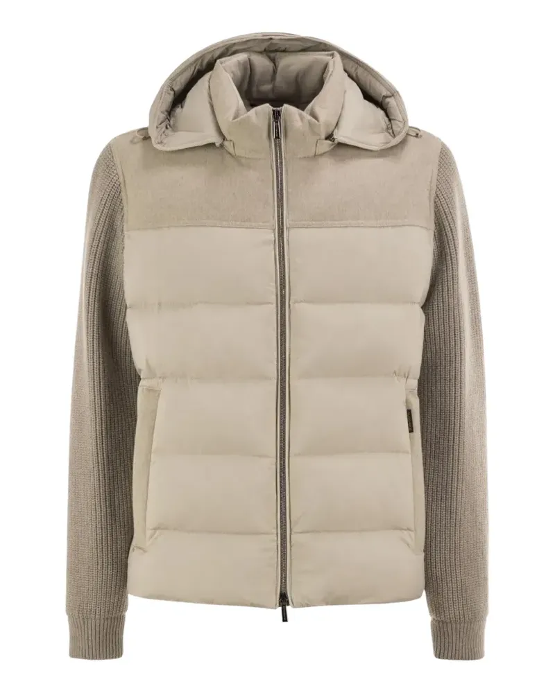 MOORER hooded padded jacket - Nude Nude