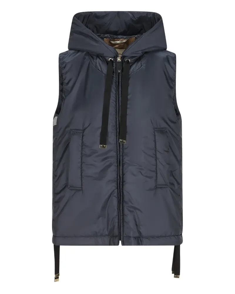 Max Mara Weste mit Kapuze - Blau Blau