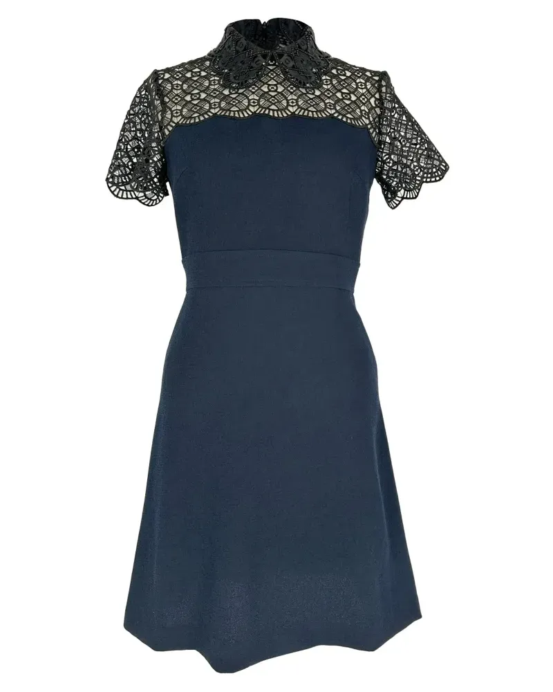 Sandro Iberia Kleid mit Spitzendetail - Blau Blau