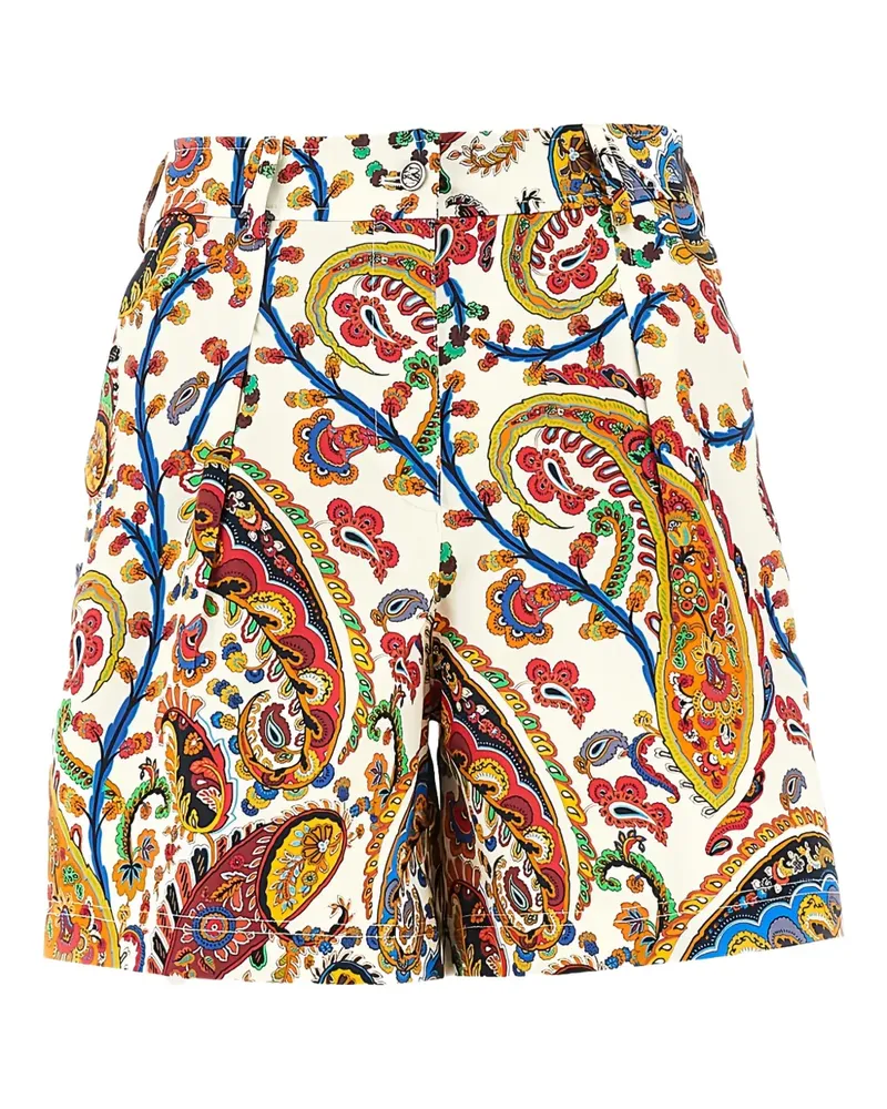Etro Shorts mit Paisley-Print - Weiß Weiß