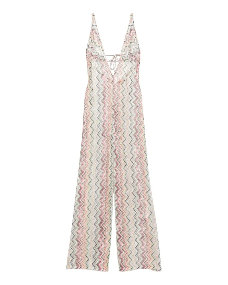 Missoni zigzag-pattern jumpsuit - Nude Nude