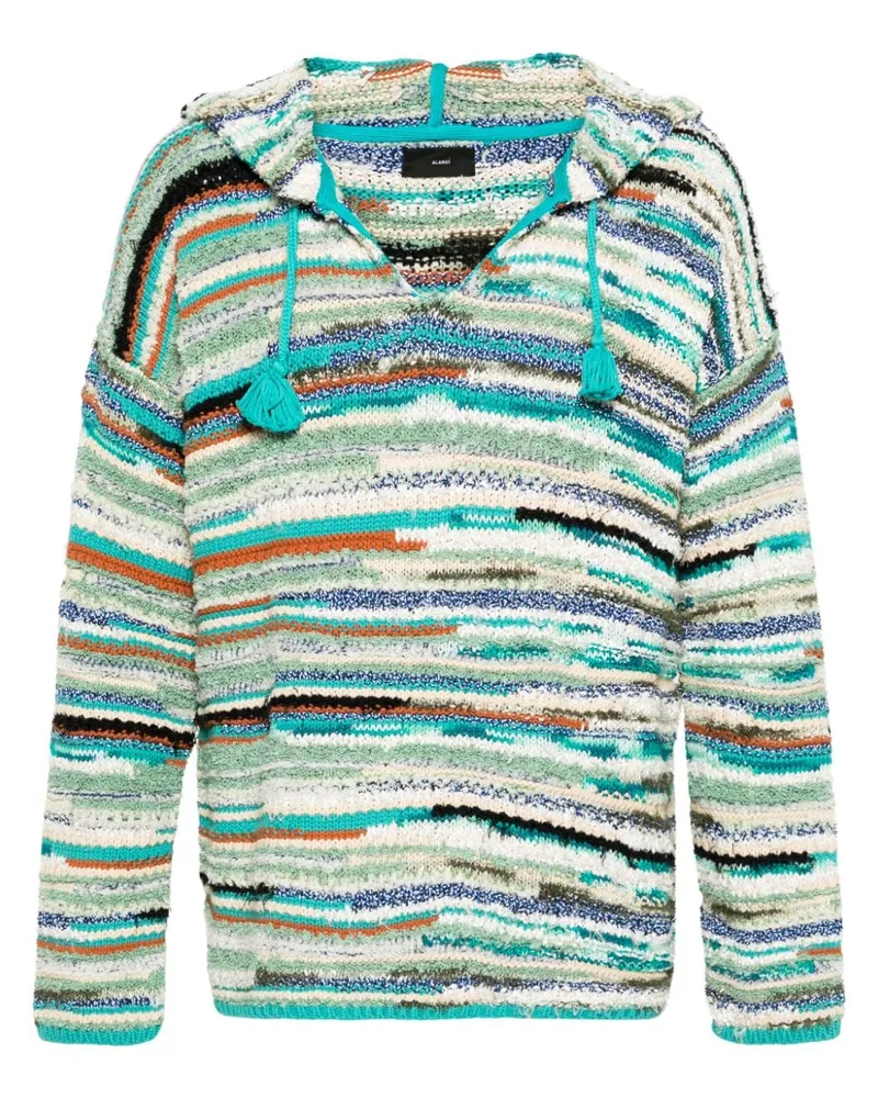 Alanui Grob gestrickter Madura I Hoodie - Blau Blau