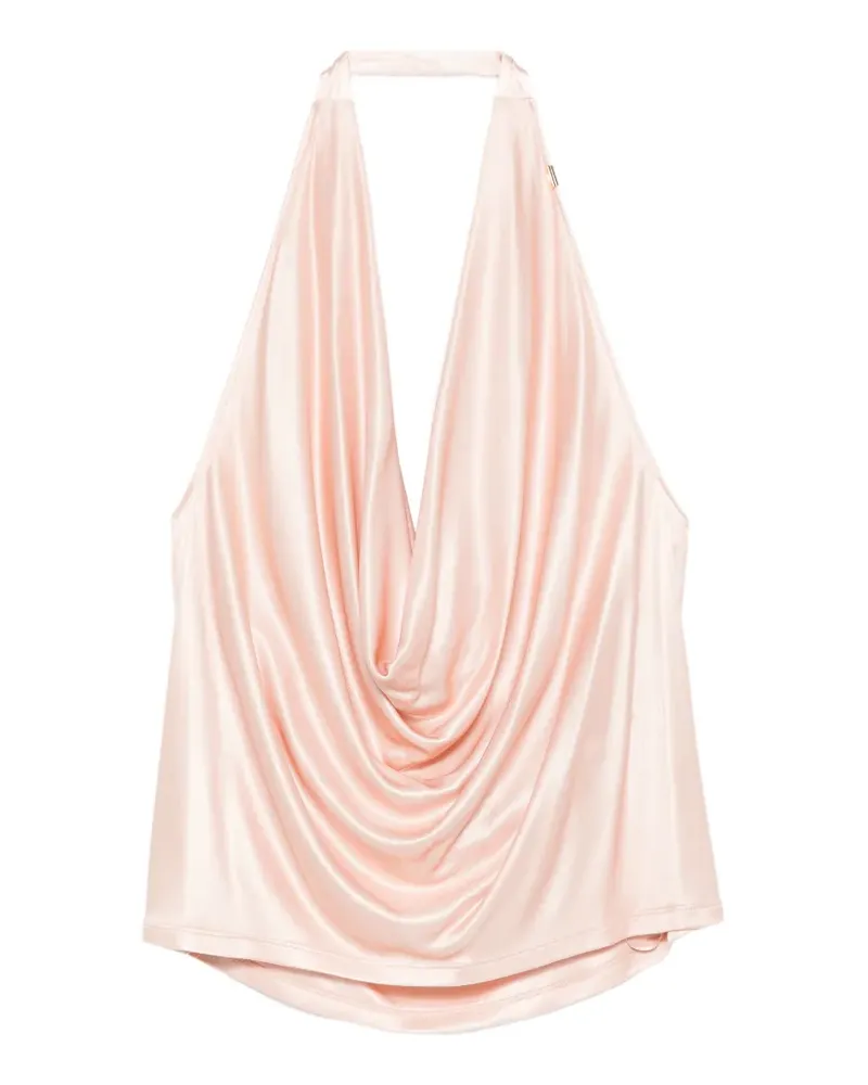 Elisabetta Franchi Drapiertes Neckholder-Top - Rosa Rosa