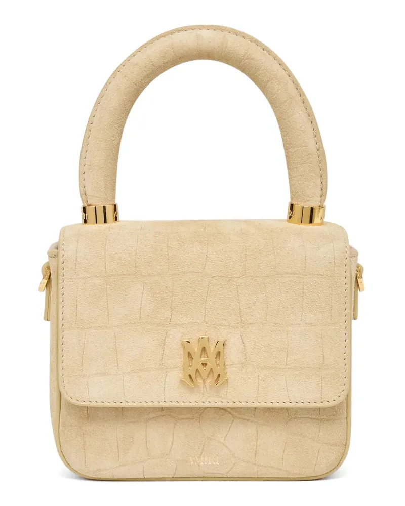 Amiri Satchel-Tasche mit Kroko-Effekt - Nude Nude
