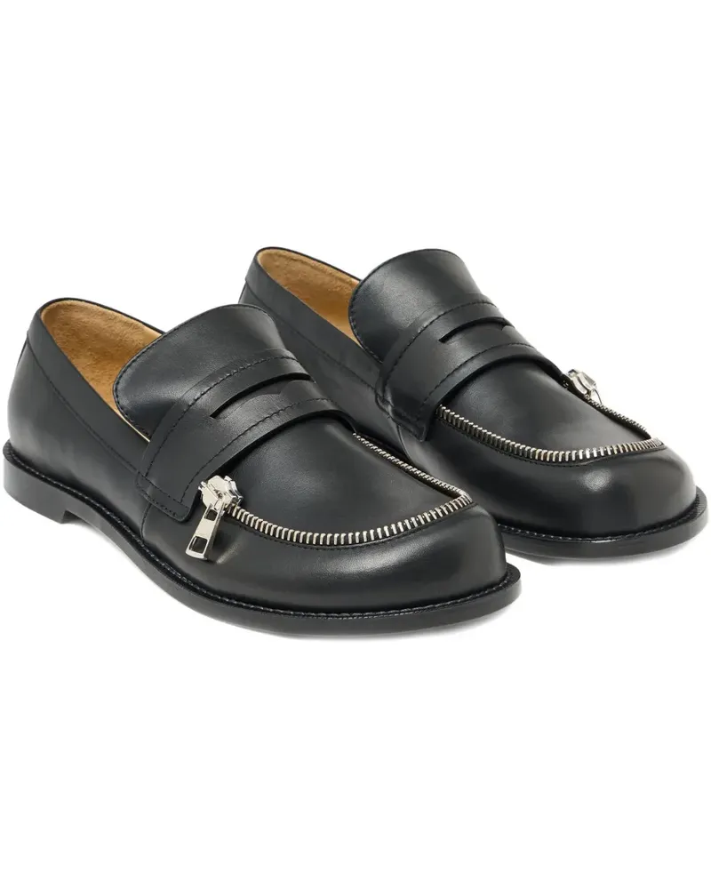 J.W.Anderson Penny-Loafer mit Reißverschluss - Schwarz Schwarz
