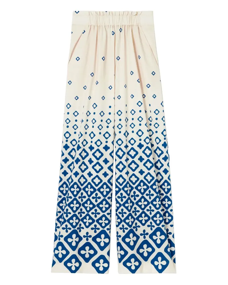 Claudie Pierlot Hose mit Print - Blau Blau